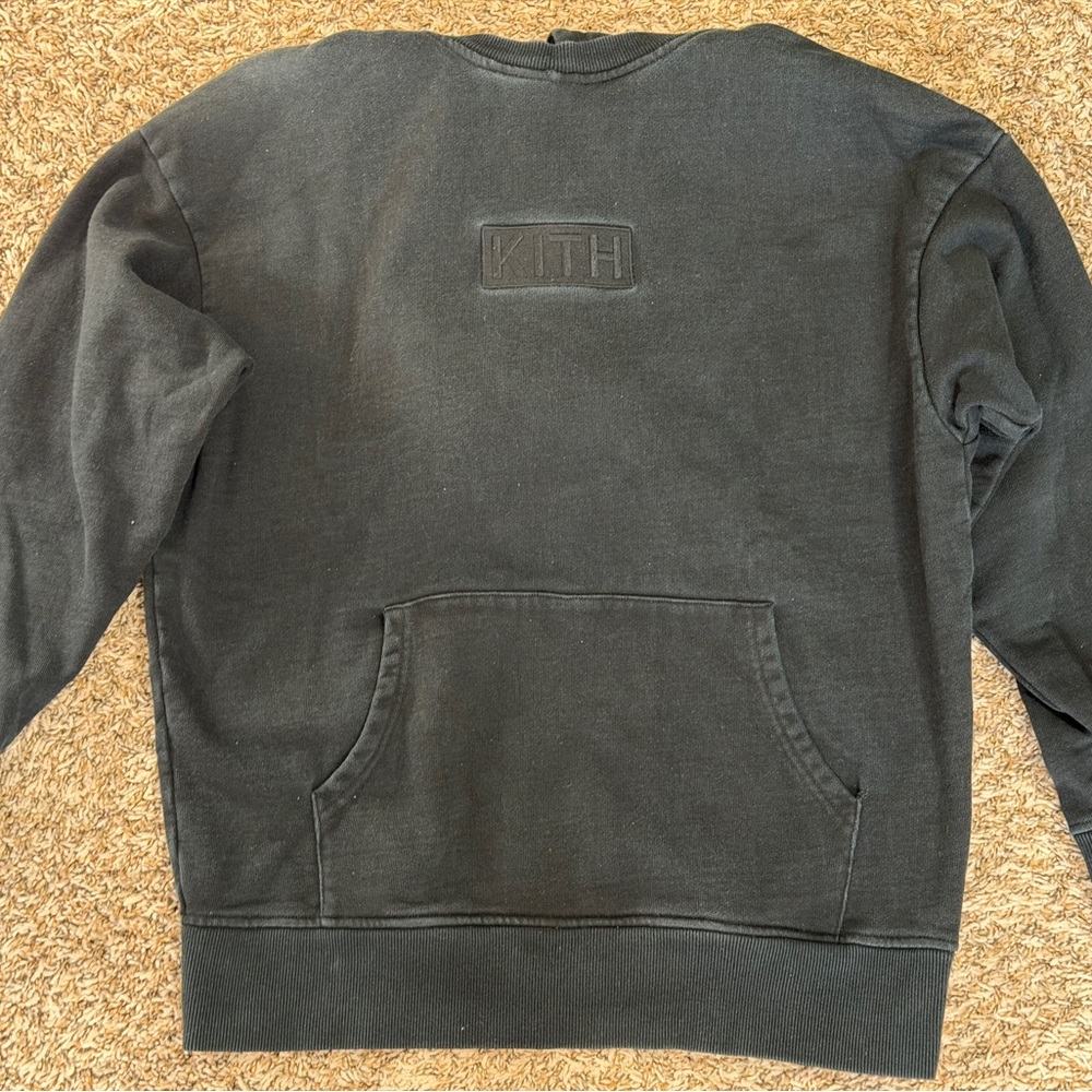 Kith Black Embossed Logo Crewneck/hoodie  Sweatshirt